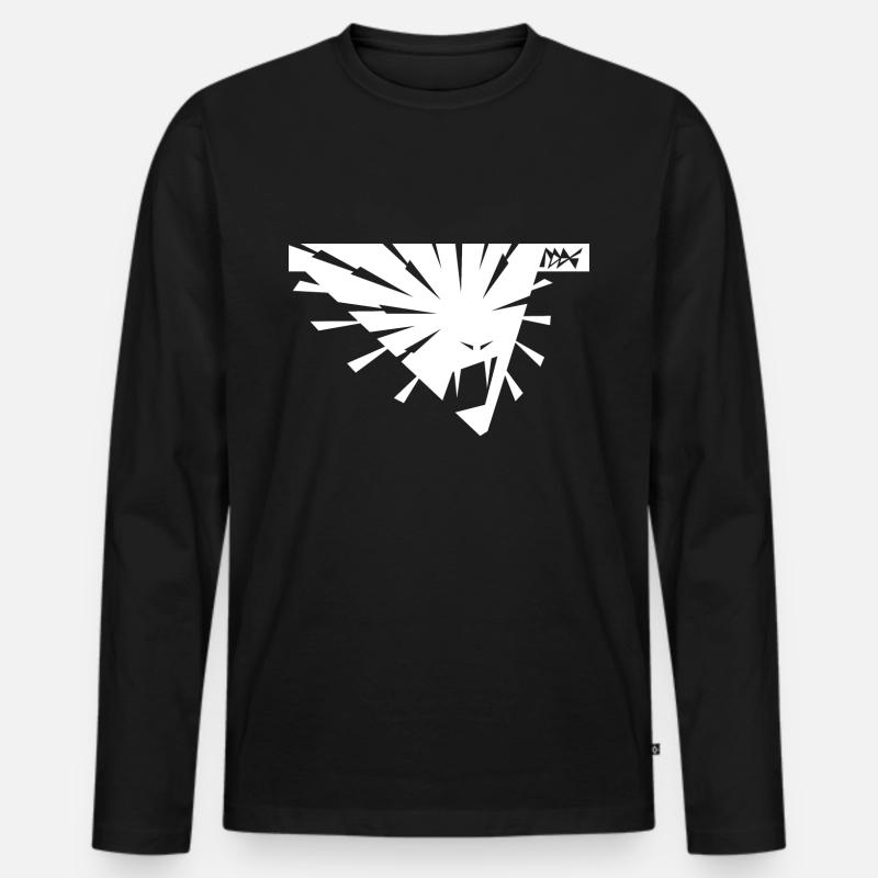 Eisschrei - Männer Premium Bio Langarmshirt - Schwarz