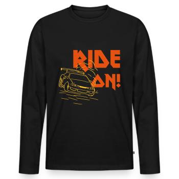 Ride On Tuning Tuned Car Gift Geschenk - Männer Premium Bio Langarmshirt - Schwarz - Vorne - Nico (187cm)