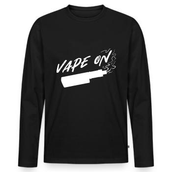 Bulb Vape Seller Poison - Men's Premium Organic Long Sleeve Shirt - black - Front - Nico (187cm)