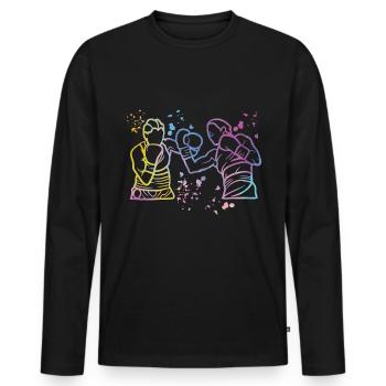 Boxing Fighter Kids Boxing Match Boxer - Men's Premium Organic Long Sleeve Shirt - black - Front - Nico (187cm)