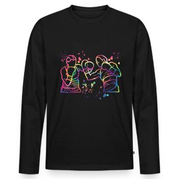 Boxing Fighter Kids Boxing Match Boxer - Men's Premium Organic Long Sleeve Shirt - black - Front - Nico (187cm)