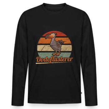 Dodo Mauritius Vogel - Männer Premium Bio Langarmshirt - Schwarz - Vorne - Nico (187cm)