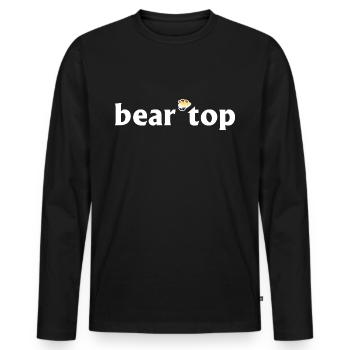 beartop - Männer Premium Bio Langarmshirt - Schwarz - Vorne - Nico (187cm)