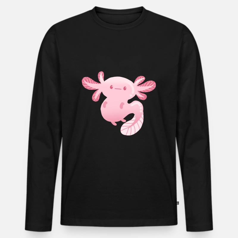 Axolotl - Männer Premium Bio Langarmshirt - Schwarz