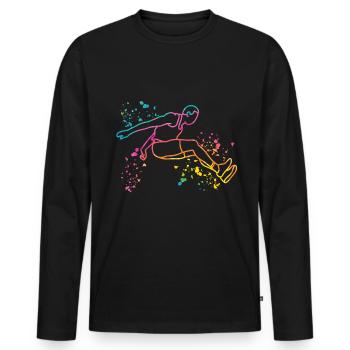 Long Jumpers Long Jump Kids Long Jump - Men's Premium Organic Long Sleeve Shirt - black - Front - Nico (187cm)