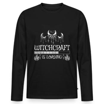 Witchcraft Saying Tarot Gothic - Men's Premium Organic Long Sleeve Shirt - black - Front - Nico (187cm)