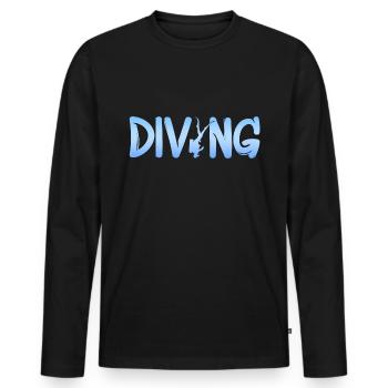 diving - Männer Premium Bio Langarmshirt - Schwarz - Vorne - Nico (187cm)
