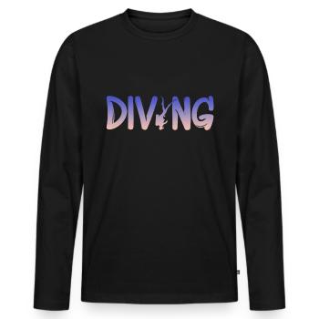 Tauchen Diving - Männer Premium Bio Langarmshirt - Schwarz - Vorne - Nico (187cm)