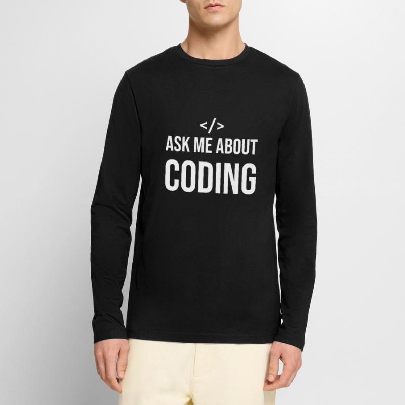 Codeur Développeur Programmeur Codage informatique informatique T-shirt manches longues Premium bio Homme