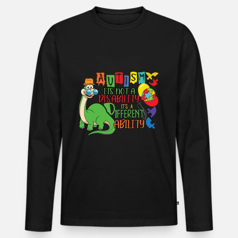 Autismus - Männer Premium Bio Langarmshirt - Schwarz