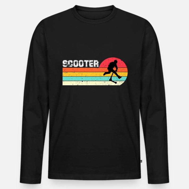 Freestyle Roller - Männer Premium Bio Langarmshirt - Schwarz