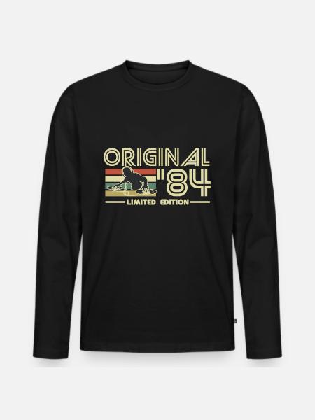 1984 - Men's Premium Organic Long Sleeve Shirt - black