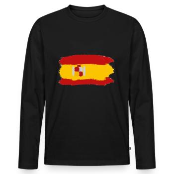 Espagne mon pays - T-shirt manches longues Premium bio Homme - noir - Devant - Nico (187cm)