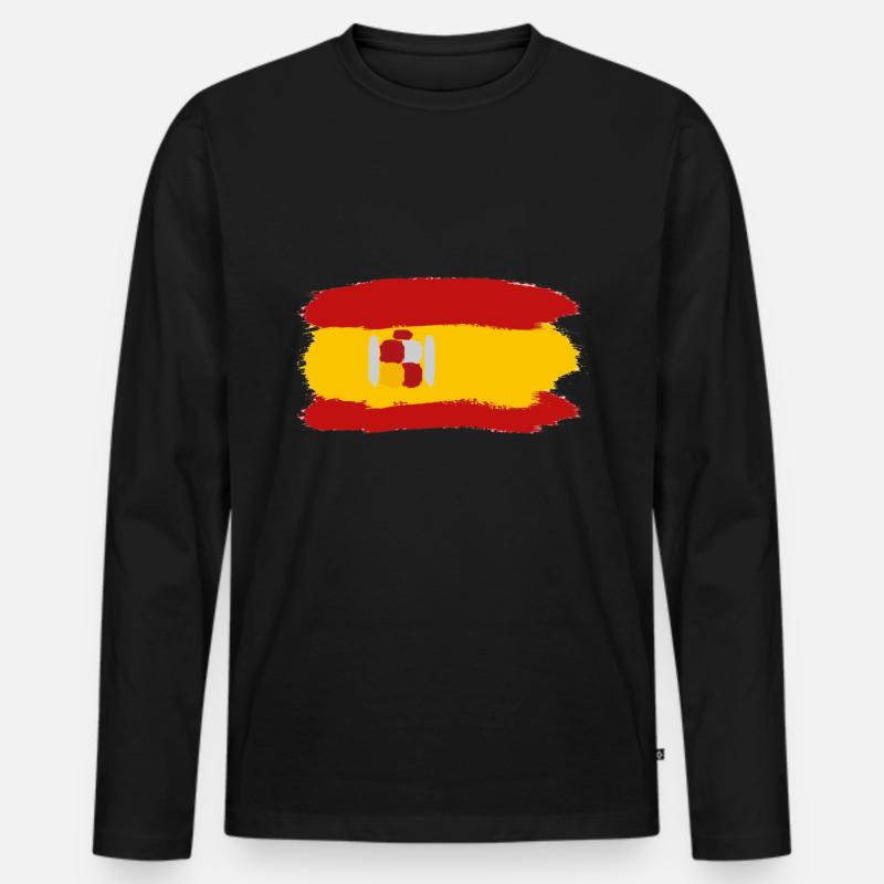 Spanien mein Land - Männer Premium Bio Langarmshirt - Schwarz