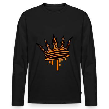 Crown Royal Symbol - Men's Premium Organic Long Sleeve Shirt - black - Front - Nico (187cm)
