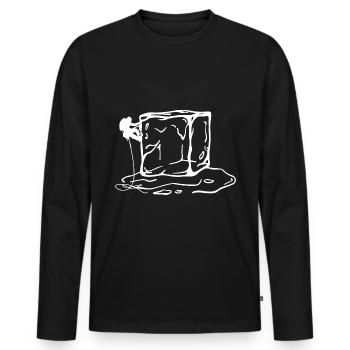Eis - Klettern - - Männer Premium Bio Langarmshirt - Schwarz - Vorne - Nico (187cm)
