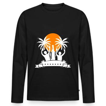 Insel Party Feiern Bier - Männer Premium Bio Langarmshirt - Schwarz - Vorne - Nico (187cm)