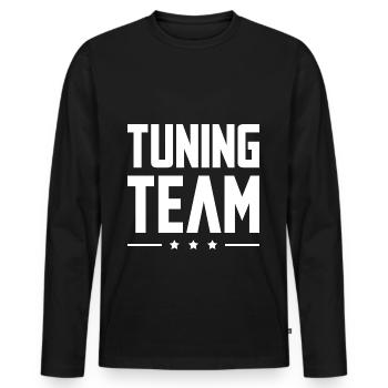 Équipe de tuning - T-shirt manches longues Premium bio Homme - noir - Devant - Nico (187cm)