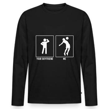 Votre ami - Moi - Coffre de football - T-shirt manches longues Premium bio Homme - noir - Devant - Nico (187cm)