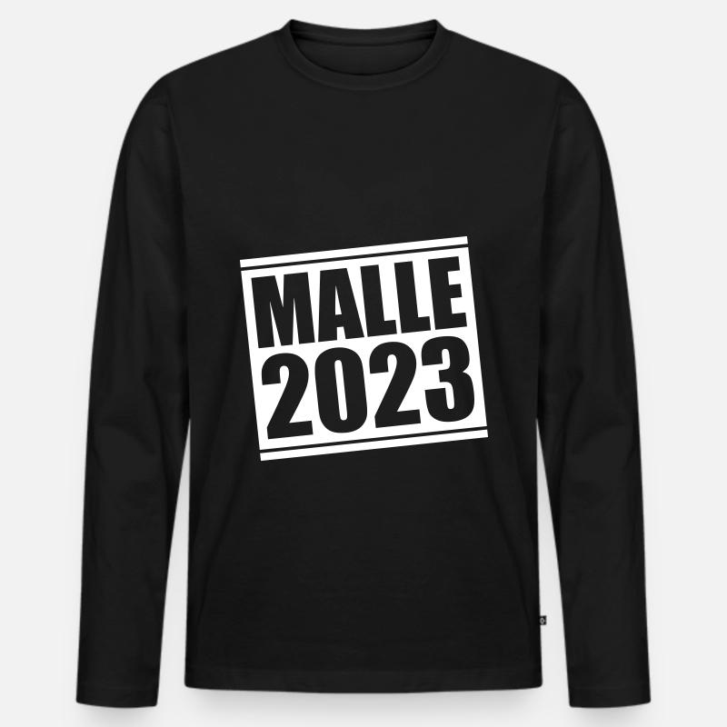 Malle 2023 - Männer Premium Bio Langarmshirt - Schwarz