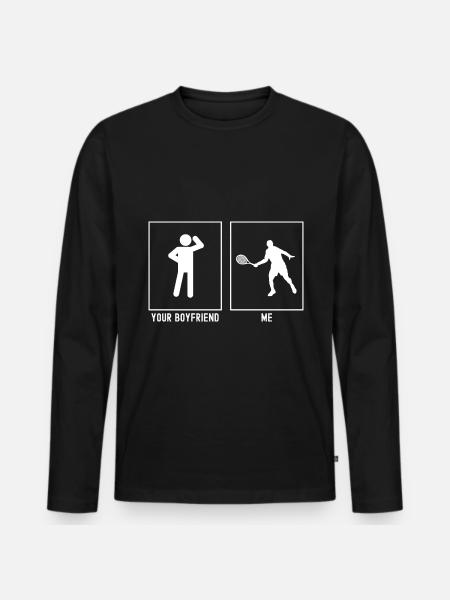 Your friend - Me - Tennis player - Men's Premium Organic Long Sleeve Shirt - black
