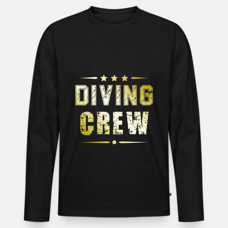 Diving Crew - Männer Premium Bio Langarmshirt - Schwarz