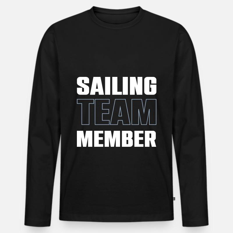 Sailing Team - Männer Premium Bio Langarmshirt - Schwarz