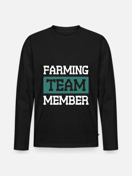 Farming Team - Männer Premium Bio Langarmshirt - Schwarz