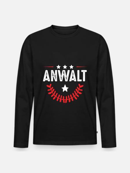 Anwalt Beruf - Männer Premium Bio Langarmshirt - Schwarz