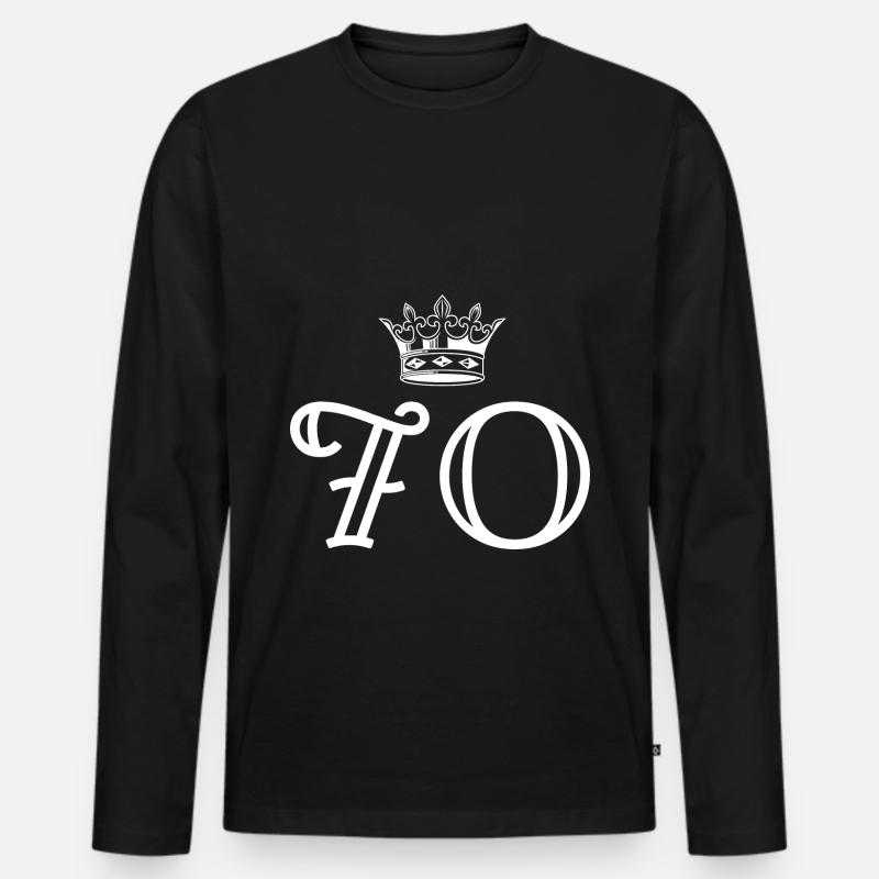 70 Zahl Krone - Männer Premium Bio Langarmshirt - Schwarz
