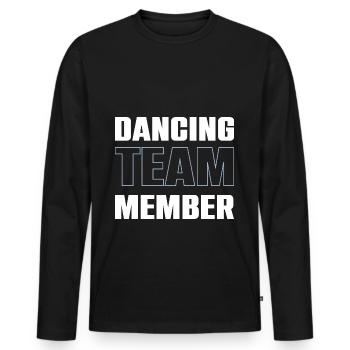 Dancing Team - Männer Premium Bio Langarmshirt - Schwarz - Vorne - Nico (187cm)