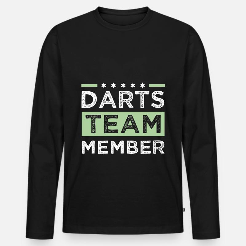 Darts Team - Männer Premium Bio Langarmshirt - Schwarz