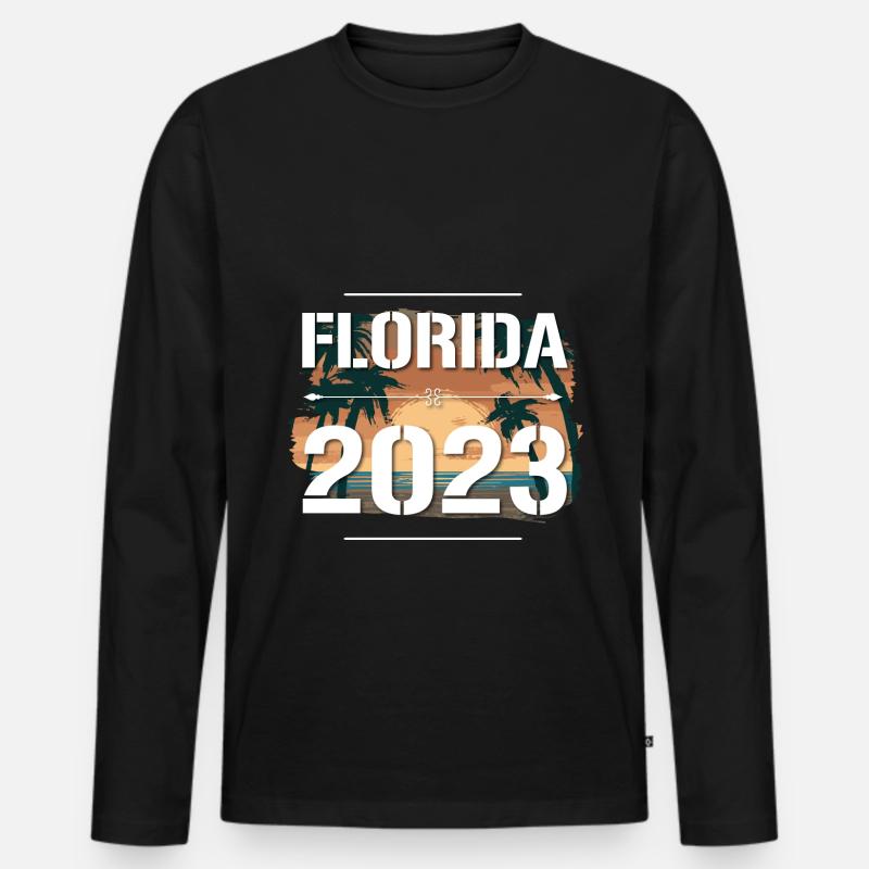 Florida 2023 - Männer Premium Bio Langarmshirt - Schwarz