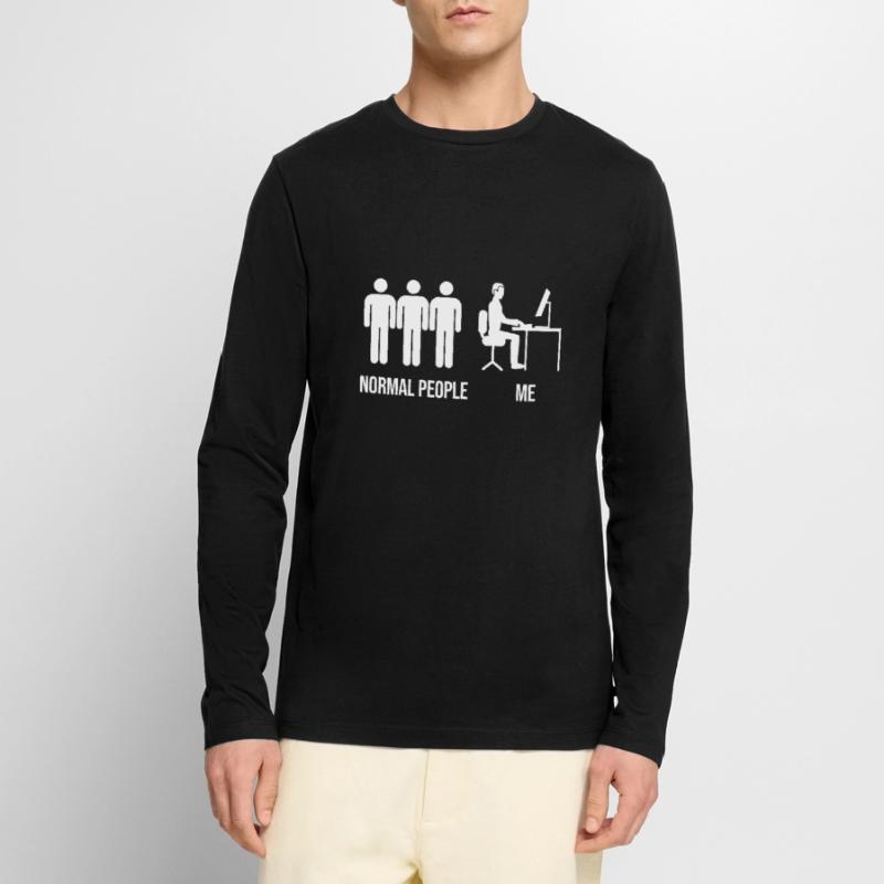 Codeur Développeur Programmeur Codage informatique informatique T-shirt manches longues Premium bio Homme