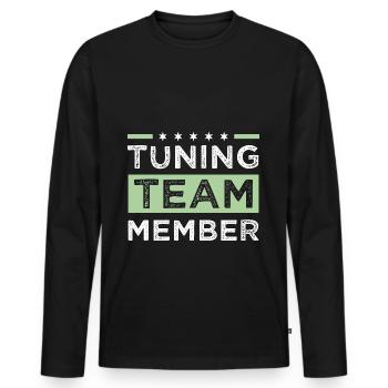 Équipe de tuning - T-shirt manches longues Premium bio Homme - noir - Devant - Nico (187cm)