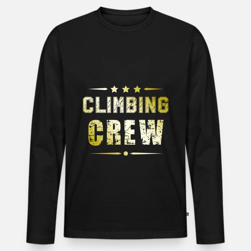 Climbing Crew - Männer Premium Bio Langarmshirt - Schwarz