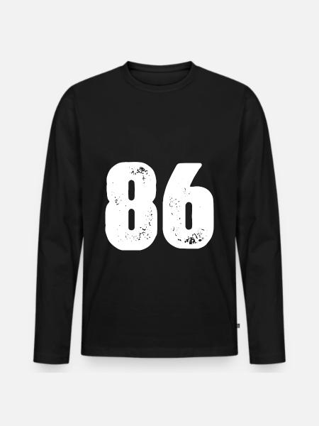 86 Number jersey - Men's Premium Organic Long Sleeve Shirt - black