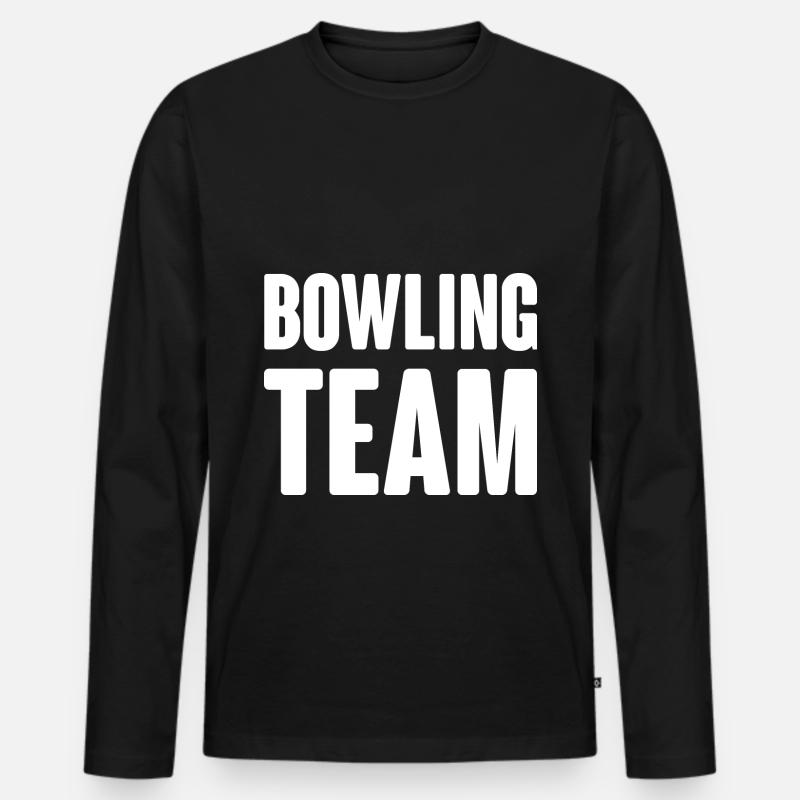 Bowling Team - Männer Premium Bio Langarmshirt - Schwarz