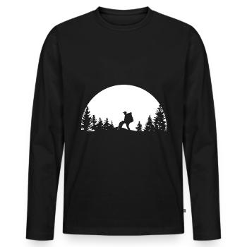 Randonneurs - (6) - T-shirt manches longues Premium bio Homme - noir - Devant - Nico (187cm)
