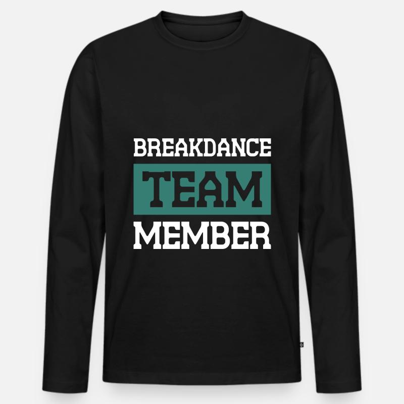 Breakdance Team - Männer Premium Bio Langarmshirt - Schwarz