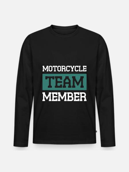 Motorcycle Team - Männer Premium Bio Langarmshirt - Schwarz