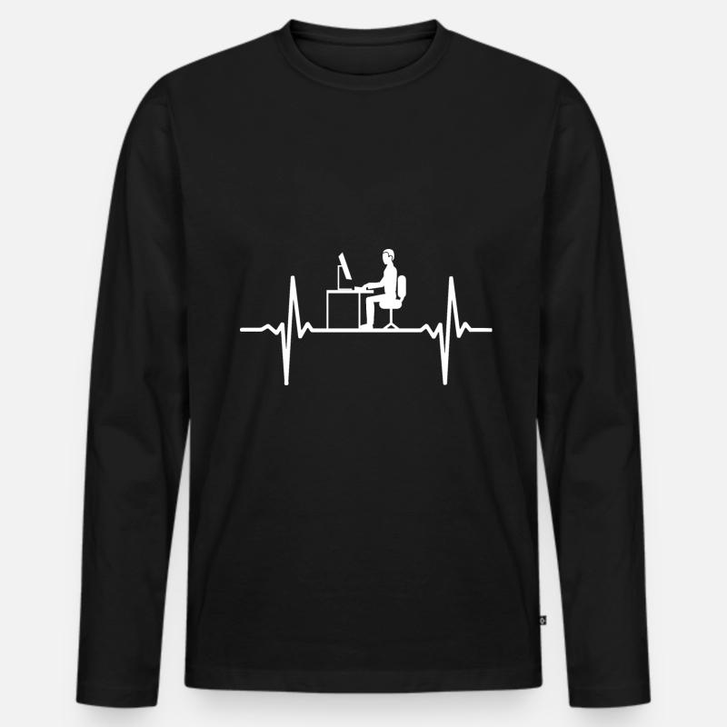 Codeur Développeur Programmeur Codage informatique informatique T-shirt manches longues Premium bio Homme