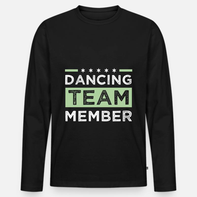 Dancing Team - Männer Premium Bio Langarmshirt - Schwarz