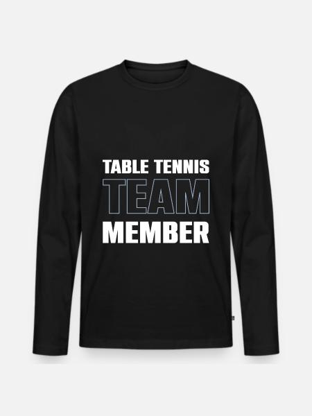 Table Tennis Team - Men's Premium Organic Long Sleeve Shirt - black