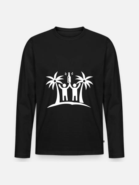 Palm Party Team - Men's Premium Organic Long Sleeve Shirt - black