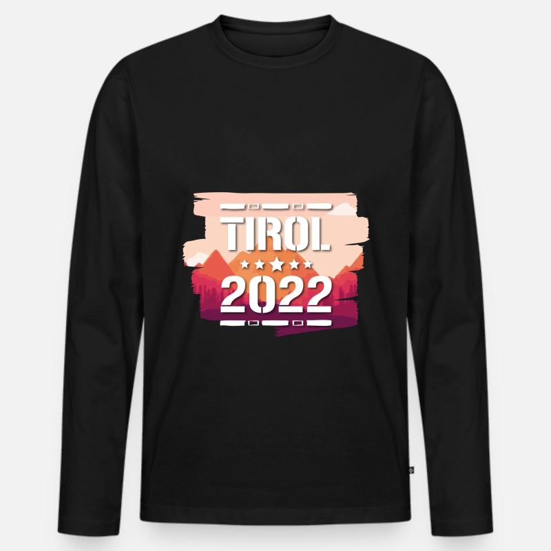 Tirol 2022 - Männer Premium Bio Langarmshirt - Schwarz