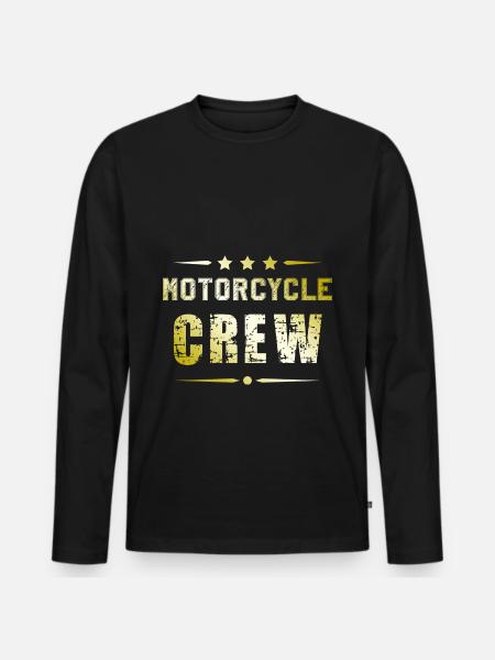 Motorcycle Crew - Men's Premium Organic Long Sleeve Shirt - black