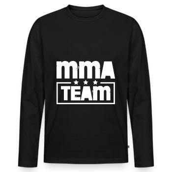 Équipe MMA Coloré - T-shirt manches longues Premium bio Homme - noir - Devant - Nico (187cm)