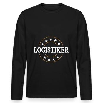 Logistiker Beruf - Männer Premium Bio Langarmshirt - Schwarz - Vorne - Nico (187cm)