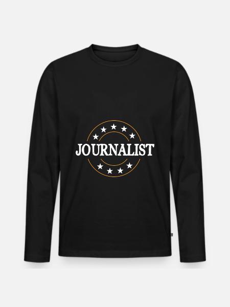 Journalist Beruf - Männer Premium Bio Langarmshirt - Schwarz